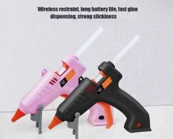 KARTOKNER Pistolet à Colle Chaude Sans Fil, Mini Pistolet à Colle Chaude USB Rechargeable électrique Outil De Pistolet à Colle Thermofusible Pour Artisanat De Bricolage, Réparations Rapides, Maison, école Noir -Pistolet à colle Soldes 53557039 5