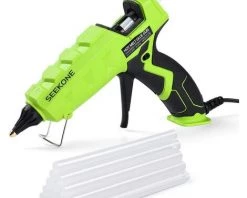 BARES Pistolet à Colle 60/100 W 20pcs Bâtons Chauffrage (110 Mm) Chauffrage Rapide Et Sûr Pistolet à Colle, Anti écoulement Pour Réparation, Artisanat, DIY, Maison