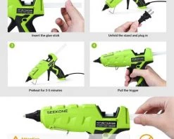 BARES Pistolet à Colle 60/100 W 20pcs Bâtons Chauffrage (110 Mm) Chauffrage Rapide Et Sûr Pistolet à Colle, Anti écoulement Pour Réparation, Artisanat, DIY, Maison -Pistolet à colle Soldes 53664464 5