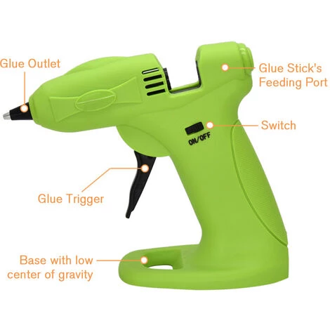 SUPERSELLER Pistolet à Colle Hot Melt Glue Machine Portable Handheld Wireless Electric Glue Machine 2000mAh Ménage Manuel Pour La Réparation à La Main, Vert 4 SUPERSELLER Pistolet à Colle Hot Melt Glue Machine Portable Handheld Wireless Electric Glue Machine 2000mAh Ménage Manuel Pour La Réparation à La Main, Vert – Image 4