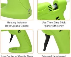 SUPERSELLER Pistolet à Colle Hot Melt Glue Machine Portable Handheld Wireless Electric Glue Machine 2000mAh Ménage Manuel Pour La Réparation à La Main, Vert 9 SUPERSELLER Pistolet à Colle Hot Melt Glue Machine Portable Handheld Wireless Electric Glue Machine 2000mAh Ménage Manuel Pour La Réparation à La Main, Vert -Pistolet à colle Soldes 53834044 5