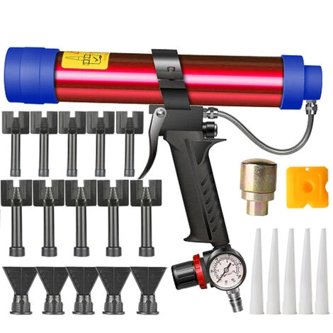 SUPERSELLER Pistolet à Colle En Verre Pneumatique Réglable Outil De Pistolet En Caoutchouc à Air 310 Ml Applicateur De Mastic De Colle Dure Outil De Pistolet à Calfeutrer 1 SUPERSELLER Pistolet à Colle En Verre Pneumatique Réglable Outil De Pistolet En Caoutchouc à Air 310 Ml Applicateur De Mastic De Colle Dure Outil De Pistolet à Calfeutrer