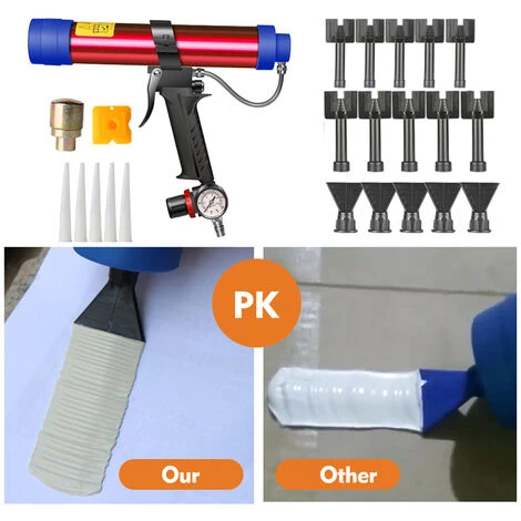 SUPERSELLER Pistolet à Colle En Verre Pneumatique Réglable Outil De Pistolet En Caoutchouc à Air 310 Ml Applicateur De Mastic De Colle Dure Outil De Pistolet à Calfeutrer 4 SUPERSELLER Pistolet à Colle En Verre Pneumatique Réglable Outil De Pistolet En Caoutchouc à Air 310 Ml Applicateur De Mastic De Colle Dure Outil De Pistolet à Calfeutrer – Image 4