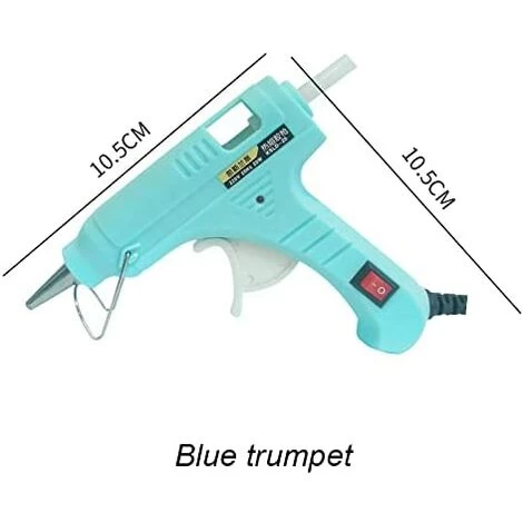 ECHOO Mini Pistolet à Colle Chaud, Manuel Ménagère Bricolage Colle Pistolet Pour Bureau/à La Main Décoration/décoration De Noël/cadeau 20W - Bleu 2 ECHOO Mini Pistolet à Colle Chaud, Manuel Ménagère Bricolage Colle Pistolet Pour Bureau/à La Main Décoration/décoration De Noël/cadeau 20W - Bleu – Image 2