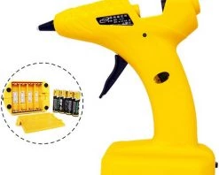 Pistolet à Colle Chaud Sans Fil, Pistolet à Colle à Chaud Pistolet De Colle Polyvalent à Piles Pour DIY Artisanat, Décoration De Noël Macaron