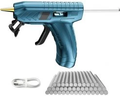 Pistolet à Colle Chaude Sans Fil, Kit Avec 40 Bâtons De Colle, Recharge USB, Pistolet à Colle Haute Température Pour Réparation à La Maison, Arts, Travaux Manuels, Bricolage Et Scellage Macaron