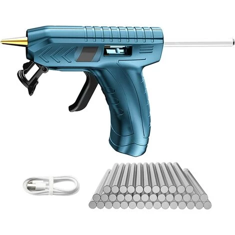 Pistolet à Colle Chaude Sans Fil, Kit Avec 40 Bâtons De Colle, Recharge USB, Pistolet à Colle Haute Température Pour Réparation à La Maison, Arts, Travaux Manuels, Bricolage Et Scellage Macaron 1 Pistolet à Colle Chaude Sans Fil, Kit Avec 40 Bâtons De Colle, Recharge USB, Pistolet à Colle Haute Température Pour Réparation à La Maison, Arts, Travaux Manuels, Bricolage Et Scellage Macaron