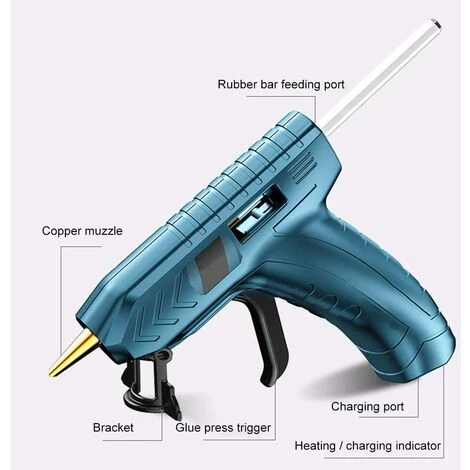 Pistolet à Colle Chaude Sans Fil, Kit Avec 40 Bâtons De Colle, Recharge USB, Pistolet à Colle Haute Température Pour Réparation à La Maison, Arts, Travaux Manuels, Bricolage Et Scellage Macaron 2 Pistolet à Colle Chaude Sans Fil, Kit Avec 40 Bâtons De Colle, Recharge USB, Pistolet à Colle Haute Température Pour Réparation à La Maison, Arts, Travaux Manuels, Bricolage Et Scellage Macaron – Image 2