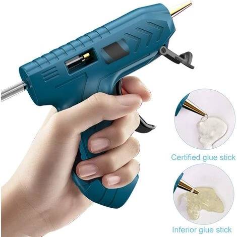 Pistolet à Colle Chaude Sans Fil, Kit Avec 40 Bâtons De Colle, Recharge USB, Pistolet à Colle Haute Température Pour Réparation à La Maison, Arts, Travaux Manuels, Bricolage Et Scellage Macaron 3 Pistolet à Colle Chaude Sans Fil, Kit Avec 40 Bâtons De Colle, Recharge USB, Pistolet à Colle Haute Température Pour Réparation à La Maison, Arts, Travaux Manuels, Bricolage Et Scellage Macaron – Image 3