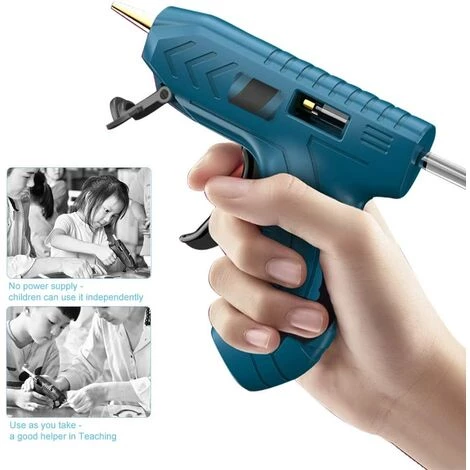 Pistolet à Colle Chaude Sans Fil, Kit Avec 40 Bâtons De Colle, Recharge USB, Pistolet à Colle Haute Température Pour Réparation à La Maison, Arts, Travaux Manuels, Bricolage Et Scellage Macaron 4 Pistolet à Colle Chaude Sans Fil, Kit Avec 40 Bâtons De Colle, Recharge USB, Pistolet à Colle Haute Température Pour Réparation à La Maison, Arts, Travaux Manuels, Bricolage Et Scellage Macaron – Image 4