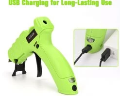 HAPPYSHOPPING Pistolet à Colle électrique Portable Sans Fil Rechargeable Par USB Pistolet à Colle Thermofusible Pour Usage Domestique Pistolet à Colle Manuel Avec Batterie Au Lithium Intégrée -Pistolet à colle Soldes 54821286 5