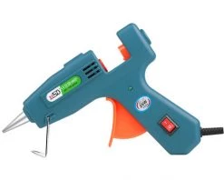 ZHUOXUAN Mini Pistolet à Colle Avec 25 Bâtons De Colle Flexible Haute Température Pour Les Petits Projets De Bricolage, L'emballage Et Les Petites Réparations à Domicile (20 W, Bleu)