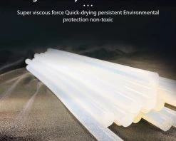 HAPPYSHOPPING 100PCS 7MM Bâton De Colle Thermofusible Bâton De Colle Blanc Transparent Résistant à Haute Température Compatible Avec La Plupart Des Machines à Coller -Pistolet à colle Soldes 55019248 2