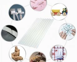 HAPPYSHOPPING 100PCS 7MM Bâton De Colle Thermofusible Bâton De Colle Blanc Transparent Résistant à Haute Température Compatible Avec La Plupart Des Machines à Coller -Pistolet à colle Soldes 55019248 5