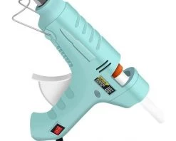 ENLENK Mini Pistolet à Colle Chaud, Manuel Ménagère Bricolage Colle Pistolet Pour Bureau/à La Main Décoration/décoration De Noël/cadeau 20W - Bleu