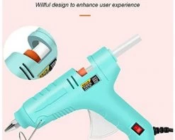 ENLENK Mini Pistolet à Colle Chaud, Manuel Ménagère Bricolage Colle Pistolet Pour Bureau/à La Main Décoration/décoration De Noël/cadeau 20W - Bleu -Pistolet à colle Soldes 55352569 3