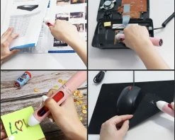 FONTAINEBLEAU Kit Pistolet à Colle Chaude Rechargeable，Pistolet à Colle Thermofusible De Type Mini Stylo Couleur Rose Prise USB (version Rechargeable)，Fonepro -Pistolet à colle Soldes 57238989 4