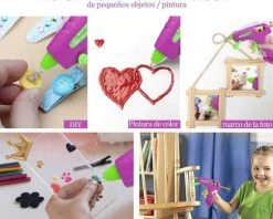 FONTAINEBLEAU Pistolet Colle Enfant De Colle Kit D'école De Pistolet De Silicone DIY Pour Des Enfants(30w Violet)une Pièce，Fonepro -Pistolet à colle Soldes 57238997 3