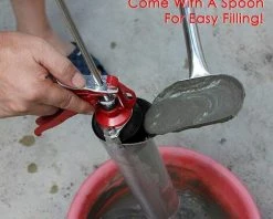 QERSTA Pistolet à Joints En Acier Inoxydable Pour Pointes De Calfeutrage - Outil Pour Briques Et Carrelages - Outil De Bricolage -Pistolet à colle Soldes 57297271 4