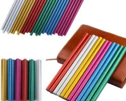 SWANEW Bâton De Colle Chaude 7mm X 100mm Adhésif Bâtonnets De Colle à Paillettes, Pour Décoration Créative Bricolages - RVB