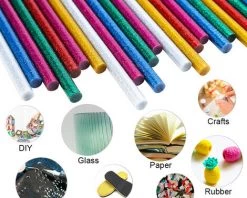 SWANEW Bâton De Colle Chaude 7mm X 100mm Adhésif Bâtonnets De Colle à Paillettes, Pour Décoration Créative Bricolages - RVB -Pistolet à colle Soldes 57504043 3