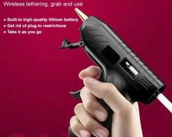 Cisea Pistolet à Colle Thermofusible Sans Fil 3.6V, Avec Bâton De Colle, Rechargeable Par USB, Haute Température, Outil De Réparation, Bricolage à Domicile -Pistolet à colle Soldes 57963173 3