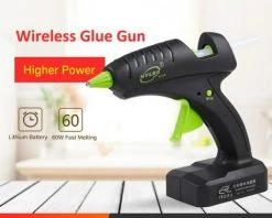 Cisea Pistolet à Colle Chaude Sans Fil, Outil De Chauffage électrique Avec Batterie Au Lithium 2000mAh Pour Bricolage Artisanat D'art 11mm 60W 12V -Pistolet à colle Soldes 57963218 5