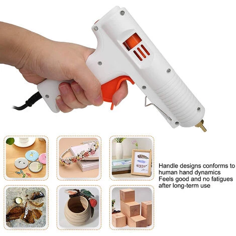 GRID COOL Pistolet à Colle Chaude100-240V 120W Pistolet à Colle Thermofusible Température Constante Réglable Blanc 3 GRID COOL Pistolet à Colle Chaude100-240V 120W Pistolet à Colle Thermofusible Température Constante Réglable Blanc – Image 3