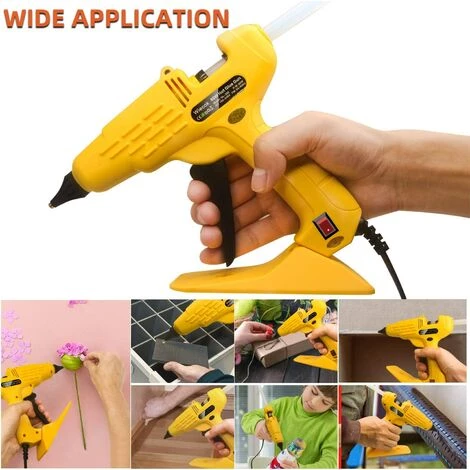 GRID COOL Pistolet à Colle Chaude,Pistolets à Colle Électriques 60W Avec10 Bâtons De Colle , Bouton ON/OFF Anti Écoulement Pour Bricolage 3 GRID COOL Pistolet à Colle Chaude,Pistolets à Colle Électriques 60W Avec10 Bâtons De Colle , Bouton ON/OFF Anti Écoulement Pour Bricolage – Image 3