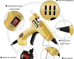 GRID COOL Mini Pistolet à Colle Chaude (7 Mm), Anti écoulement Pour Réparation, Artisanat, DIY, Maison, Bricolage, Bureau - Jaune 5 GRID COOL Mini Pistolet à Colle Chaude (7 Mm), Anti écoulement Pour Réparation, Artisanat, DIY, Maison, Bricolage, Bureau - Jaune -Pistolet à colle Soldes 58347621 2