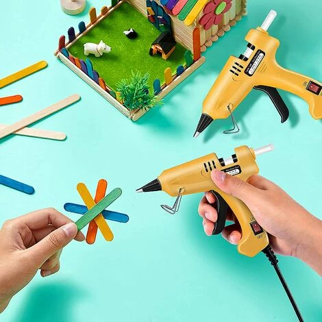 GRID COOL Mini Pistolet à Colle Chaude (7 Mm), Anti écoulement Pour Réparation, Artisanat, DIY, Maison, Bricolage, Bureau - Jaune 3 GRID COOL Mini Pistolet à Colle Chaude (7 Mm), Anti écoulement Pour Réparation, Artisanat, DIY, Maison, Bricolage, Bureau - Jaune – Image 3