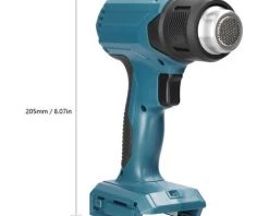 LIFCAUSAL Machine à Air Chaud Portable Sans Fil, équipement De Chauffage Rechargeable Au Lithium, Outil électrique Réglable Avec 4 Buses Compatibles Avec La Batterie Au Lithium Makita 18 V -Pistolet à colle Soldes 58381181 3