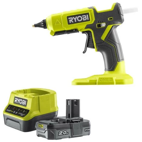 Pack RYOBI - Pistolet à Colle 18V OnePlus RGL18-0 - 1 Batterie 2.0 Ah - 1 Chargeur Rapide 1 Pack RYOBI - Pistolet à Colle 18V OnePlus RGL18-0 - 1 Batterie 2.0 Ah - 1 Chargeur Rapide