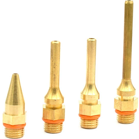 CHANCEY Kit De Buse De Pistolet à Colle En Cuivre,SEMAket 4 Buse En Cuivre Interchangeables De Diamètre De Filetage 10,8 Mm Convient Aux Outils De Pistolet à Colle Chaude 2 CHANCEY Kit De Buse De Pistolet à Colle En Cuivre,SEMAket 4 Buse En Cuivre Interchangeables De Diamètre De Filetage 10,8 Mm Convient Aux Outils De Pistolet à Colle Chaude – Image 2