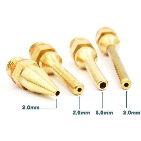 CHANCEY Kit De Buse De Pistolet à Colle En Cuivre,SEMAket 4 Buse En Cuivre Interchangeables De Diamètre De Filetage 10,8 Mm Convient Aux Outils De Pistolet à Colle Chaude 3 CHANCEY Kit De Buse De Pistolet à Colle En Cuivre,SEMAket 4 Buse En Cuivre Interchangeables De Diamètre De Filetage 10,8 Mm Convient Aux Outils De Pistolet à Colle Chaude – Image 3