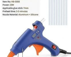 Fei Yu 20w Chauffage Hot Melt Glue Gun 30pcs Melt Glue Sticks Pour Les Enfants École Bricolage Arts Crafts Projets Accueil Q