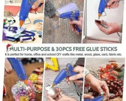 Fei Yu 20w Chauffage Hot Melt Glue Gun 30pcs Melt Glue Sticks Pour Les Enfants École Bricolage Arts Crafts Projets Accueil Q -Pistolet à colle Soldes 59661812 3
