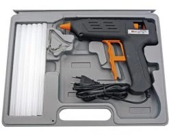 Bizline-700034 Coffret Pistolet à Colle 80 W Avec Support Et 12 Bâtons Ø 11 X 200 Mm