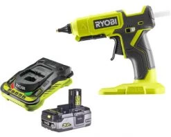 Pack RYOBI Pistolet à Colle 18V OnePlus RGL18-0 - 1 Batterie 3.0Ah High Energy - 1 Chargeur Ultra Rapide