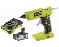 Pack RYOBI Pistolet à Colle 18V OnePlus R18GLU-0 - 1 Batterie 3.0Ah High Energy - 1 Chargeur Ultra Rapide