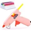CHANCEY Mini Pistolet à Colle Chaude Pour Enfants Avec 20 Bâtons De Colle - Kit De Pistolet à Colle Haute Température Pour Bricolage, Artisanat Et Réparation Rapide à La Maison - Rose - 20 W，SEMAket