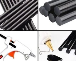 HEGUYEY 50pcs Bâtons De Colle Chaud 7mmx 200mm, Kit De Réparation Sans Peinture Pour Pistolet à Colle Chauffage Craft -Pistolet à colle Soldes 60210037 5
