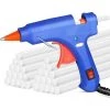 HEGUYEY Pistolet à Colle Chaude Pistolet A Colle - Pistolet Colle 20W 40pcs 7mm Bâtons De Colle Pour Pistolet Le Artisanat, DIY, Maison, Bricolage, Bureau-Bleuge