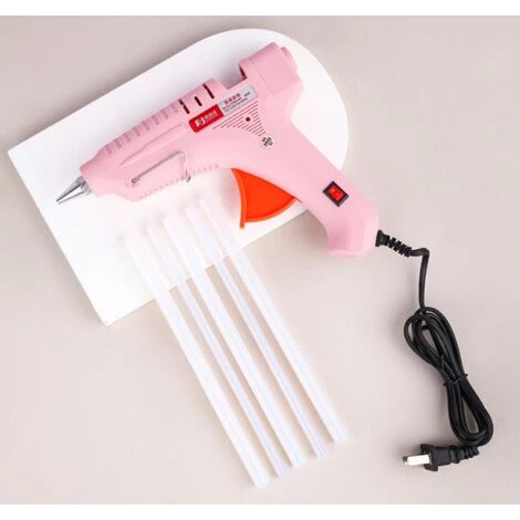 OUSUDELA 100W Pistolet En Silicone Chaud Artisanat Bâtons Réparations Maison Réparations Art Festival Décoration (sans Bâton De Colle Chaude) 1 OUSUDELA 100W Pistolet En Silicone Chaud Artisanat Bâtons Réparations Maison Réparations Art Festival Décoration (sans Bâton De Colle Chaude)