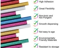 SWANEW Colle Thermofusible Bâtons De Colle 11 X 200 Mm, Briller 50 Pcs - Briller -Pistolet à colle Soldes 60857347 3