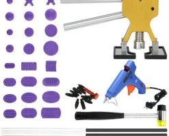 LIFCAUSAL Outil De Réparation De Dent Sans Peinture Kit De Réparation De Débosselage De Voiture 46 Pièces Outils D'extraction De Dent