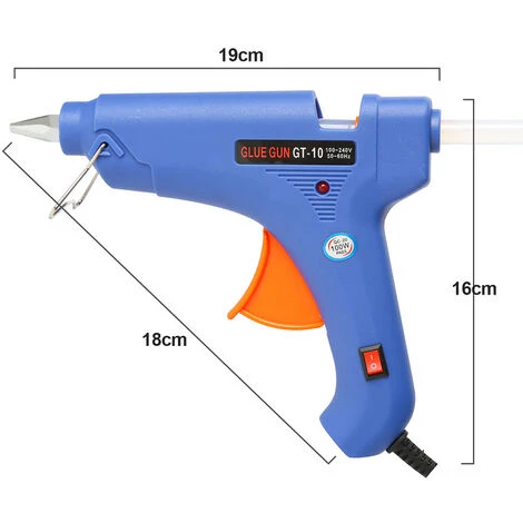 VINGO Pistolet à Colle Chaude 100W Chauffrage Rapide Et Sûr, Anti écoulement Pour Réparation,Artisanat, DIY,Maison,Bureau - Bleu 4 VINGO Pistolet à Colle Chaude 100W Chauffrage Rapide Et Sûr, Anti écoulement Pour Réparation,Artisanat, DIY,Maison,Bureau - Bleu – Image 4