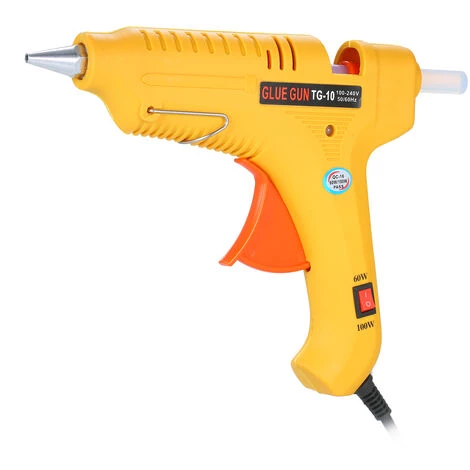 LIFCAUSAL Pistolet à Colle Thermofusible 60W/100W Puissance Réglable Machine à Colle Thermofusible Multifonctionnel Ménage Industriel Pistolet à Colle DIY Jaune GT-10,EU 2 LIFCAUSAL Pistolet à Colle Thermofusible 60W/100W Puissance Réglable Machine à Colle Thermofusible Multifonctionnel Ménage Industriel Pistolet à Colle DIY Jaune GT-10,EU – Image 2