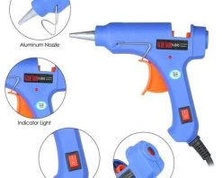 LIFCAUSAL Pistolet à Colle Thermofusible 20W Machine à Colle Thermofusible Multifonctionnel Industriel Ménage Pistolet à Colle Bricolage Avec Bouton De Commutation Bleu HJ005 -Pistolet à colle Soldes 63746427 3