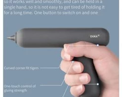 LIFCAUSAL DUKA Machine à Colle Thermofusible électrique Applicateur De Colle Thermofusible Portable Sans Fil Outil D'extrusion De Colle Rechargeable USB Avec 8 Bâtons De Colle Pour Travaux Manuels Faits à La Main Réparations Rapides à La Maison, 8 Bâtons En Caoutch 7 LIFCAUSAL DUKA Machine à Colle Thermofusible électrique Applicateur De Colle Thermofusible Portable Sans Fil Outil D'extrusion De Colle Rechargeable USB Avec 8 Bâtons De Colle Pour Travaux Manuels Faits à La Main Réparations Rapides à La Maison, 8 Bâtons En Caoutch -Pistolet à colle Soldes 63746466 3
